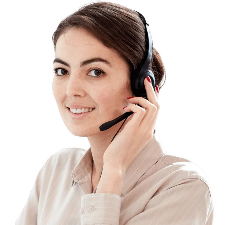 a smiling young woman with headphones